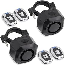 Two Packs Bike Horn Electric Vehicle Alarm Wireless Vibration Alarm System with Motion Sensor Waterproof Rechargeable Antitheft Alarm for Ebikes Bike Scooter