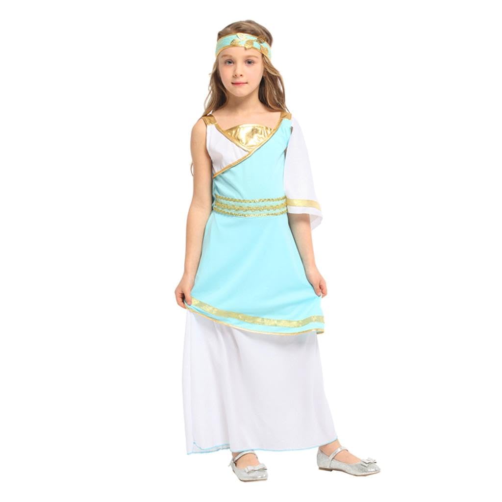 Lito Angels Girls Toga Costume Greek Goddess Dress with Headband for Kids Fancy Outfit Halloween School Plays