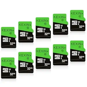 KEXIN 32GB Micro SD Card 32 GB Class 10 Ultra Micro SDHC UHS-I Bulk Memory Card C10, U1, 10 Pack Bulk Micro SD Card