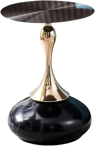 Walnut Round Bed Side Table Small Metal Entrance Decor Hallway Table Sofa Loft Designer Mesa Auxiliar Furniture (Color D, Size 36 * 55 * 40cm)