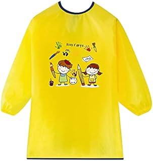 Jinlaili Kids Art Aprons, Waterproof Children Painting Apron with Long Sleeve, Children's Artist Painting Smocks, Kids Art Smocks, Kids Aprons Age 3-8 Years Girls and Boys for Painting Craft