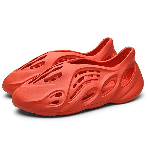 Unisex Summer Casual EVA Shoes Sandals Soft Mesh Couple Beach Slippers Foam Runners Comfort Flip-flops Slipper Men Swimming Sandal (44/45 EU, Orange, 44)