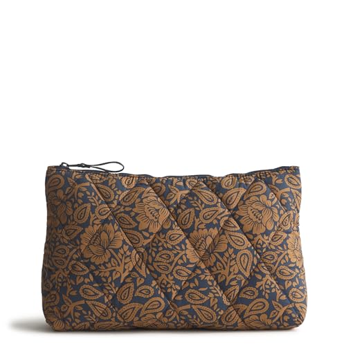 Vera Bradley Womens Featherweight Large Pouch, Lotus Montage Roasted Pecan, One Size