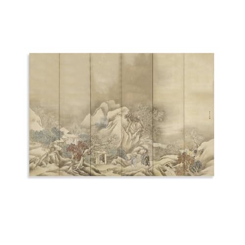 Tableau pliable Yosa Buson | Toile a suspendre deco interieure chambre et salon 40x60 cm