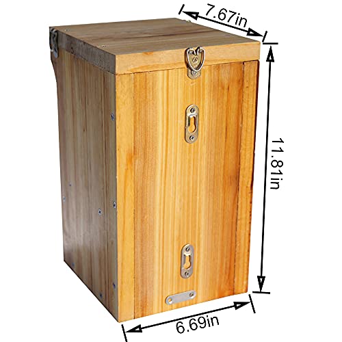 Toobeett Mason Bee House Wax Coated Mason Bee Hive Wooden Insect Hotel Carpenter Bee House For Outdoors Attracts Peaceful Bee Pollinators To Your Garden #TOP1