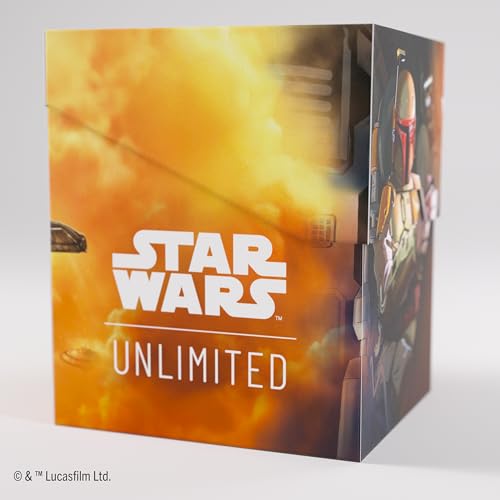 Gamegenic Star Wars Unlimited SOFT CRATE - Full-Color Printed & Officially Licensed Durable Deck Box, Holds 60 Double-Sleeved Cards, Perfect for TCGs and LCGs, Boba Fett/Fett\'s Firespray, Made - Thumbnail 2