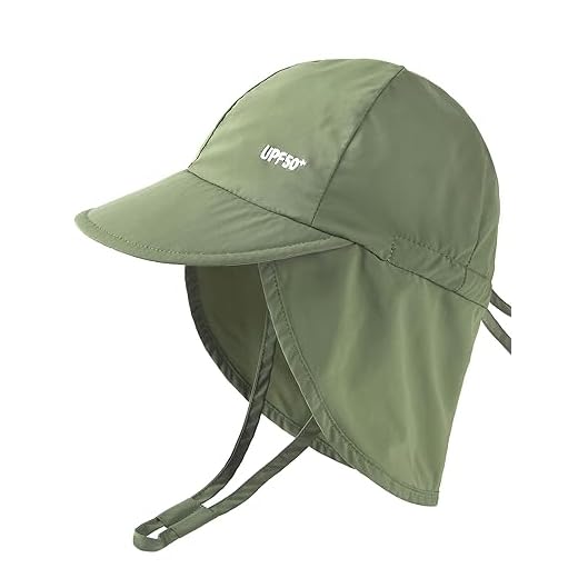 FURTALK Baby Sun Hat with Neck Flap UPF 50+ Adjustable Baby Boys Girls Summer Beach Hat for Traveling Swim Hat Green