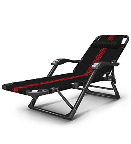 Chaise longue pliable portable, lit simple de sieste et fauteuil relax de maison