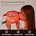 Red Light Therapy for Face, 7 Modes LED Face Mask Light Therapy with Remote, Red Light Therapy Mask with Timing Function, for Skin Care at Home, Portable and Rechargeable