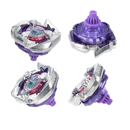 image for DEZAWRTY Gyro X Battle Blade Set, 4 Right Spinning Tops and 2 X Launhc