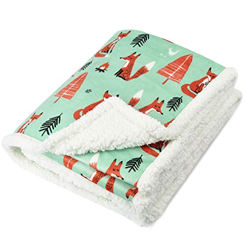 Boritar Sherpa Throw Blanket Super Soft Warm Ultra Luxurious Fleece Blanket For Baby Children Teen Boys, Unisex Or Adult Minky Blanket With Sherpa Plush Backing (50 X 60 Inch, Lovely Brown Fox) #TOP5