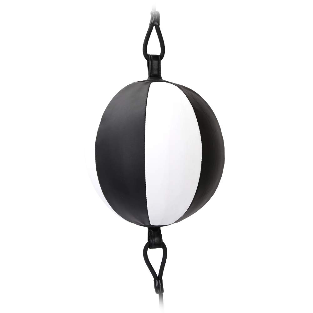 Bola de Velocidad de Doble Extremo Bola de Velocidad de Cuero Ejercicio Bola de Boxeo MMA Ball Entrenamiento de perforación Entrenamiento de Cuerda de Piso a Techo