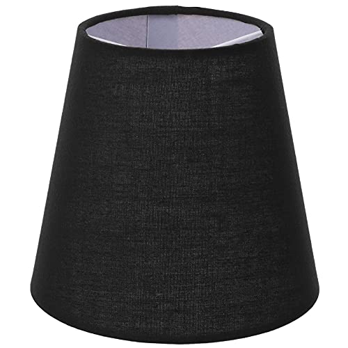 Simple Cloth Art Lamp Shades Lamp Shades Clip On Bulb Replacement Lampshade Lamp Dust- Proof Covers For Home Black #TOP4