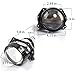 HDYEGIOU 3.0 inch Bi Projector Lens with Silver Shrouds,Universal Projector Lens for Car Retrofit,Focus Beam with Sharp Cut Off Line,Hi/Lo Beam