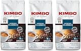 KIMBO Espresso Classico Café en Grains – 3 kg (3 x 1 kg) – Intensité 11/13, Torréfaction Moyenne, Notes de Chocolat Noir – Qualité Barista – Compatible Machines Automatiques