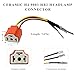 Suvnie 2 PCS H4 HB2 9003 Wiring Harness Headlight Socket, 16AWG Ceramic Headlight Connector, Pigtail Socket Female Plug, Fog Light Retrofit Car Accessories for Truck Boat
