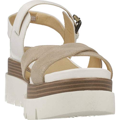 Geox D RADWA C Sandali con Zeppa Donna,Bianco (Lt