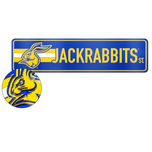 Rico Industries NCAA South Dakota State Jackrabbits Standard Laser Cut Acrylic Street Sign 3.5” X 14.25” Home Decor - Bedroom - Office - Man Cave