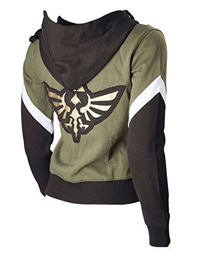 Ya-cos Cosplay Costume Link Hooded Sweater Hyrule Warriors Zipper Coat Jacket Green for Girl Boy