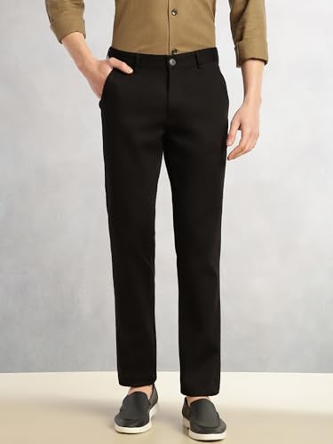 Image of Thomas Scott Men's Cricket Club Collection Straight Fit Chinos | Mid-Rise | Solid | Woven | Casual Trouser