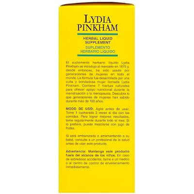 Lydia Pinkham Liquid Herbal Supplement for Menstruation and Menopause Support, 8 Ounce