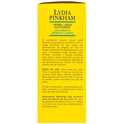 Lydia Pinkham Liquid Herbal Supplement for Menstruation and Menopause Support, 8 Ounce