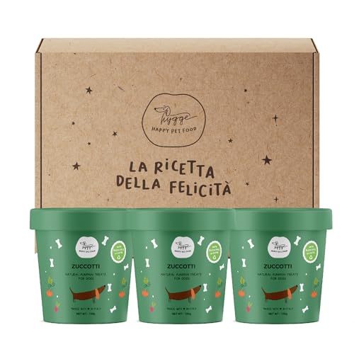 Biscotti per Cani, SET X3 100% Naturali gusto Zucca | Potenziano le difese | Snack per Cane adatto a tutte le Taglie ed Età | Premietti per addestramento | 450gr | Qualità Hygge Dog