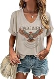 Nigbriz Women's Free Bird Graphic Rock Band...