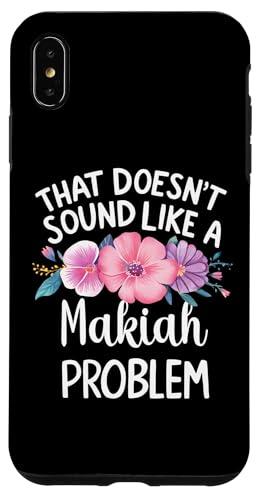 MAKIAH Personalized Cute Flower Girls MAKIAH Name スマホケース iPhone XS Max 用