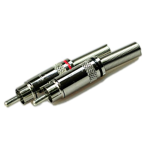 Conector RCA macho para cable de audio vídeo y adaptadores de soldar 2