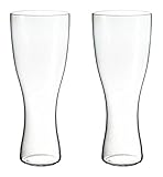 Shotoku Glass Usuhari Glass Beer Glass Pilsner 12.8 fl oz (355 ml), Set of 2 in a Wooden Box