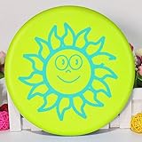 BangShou Wurfscheibe für Kinder Softe Wurfscheibe Weiches Flying Disc Verdickte mit Cartoon Muster für Kinder Sport (Grüne Sonne)
