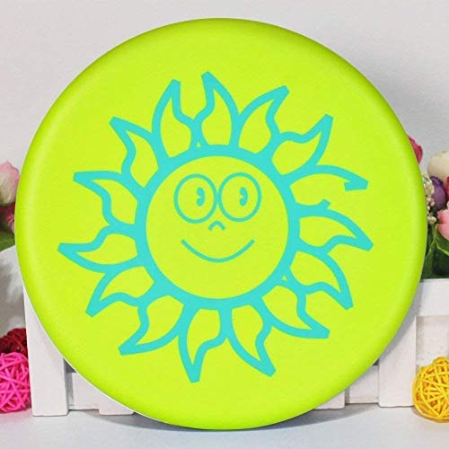 BangShou Wurfscheibe für Kinder Softe Wurfscheibe Weiches Flying Disc Verdickte mit Cartoon Muster für Kinder Sport (Grüne Sonne)