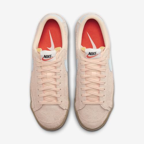 Nike Blazer Low '77 Vintage Women's Shoes (FQ8060-800, Crimson Tint/Gum Light Brown/Team Orange/Glacier Blue) Size 8