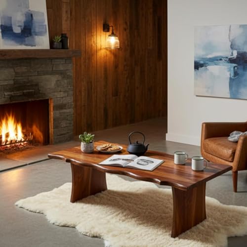 Coffee Tables: 10 Stylish Picks for Your Living Room 7 Solid Sheesham Wood Live Edge Coffee Table for Living Room | Mode...