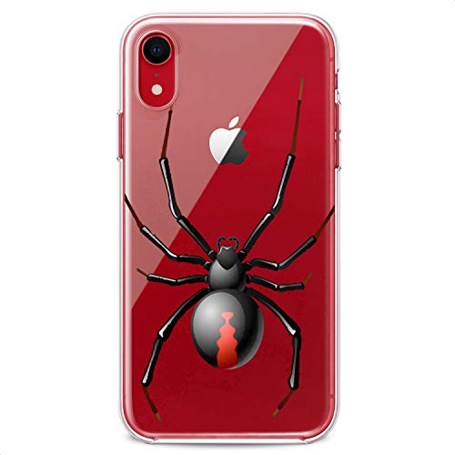 Cavka Tpu Case Compatible With Iphone 14 Pro Max 13 12 Mini 11 Xs X 8 Plus Xr 7 Se Black Widow Cute Soft Men Design Spider Male Arachnoid Flexible Silicone Horror Fear Print Insect Slim Fit Clear #TOP3
