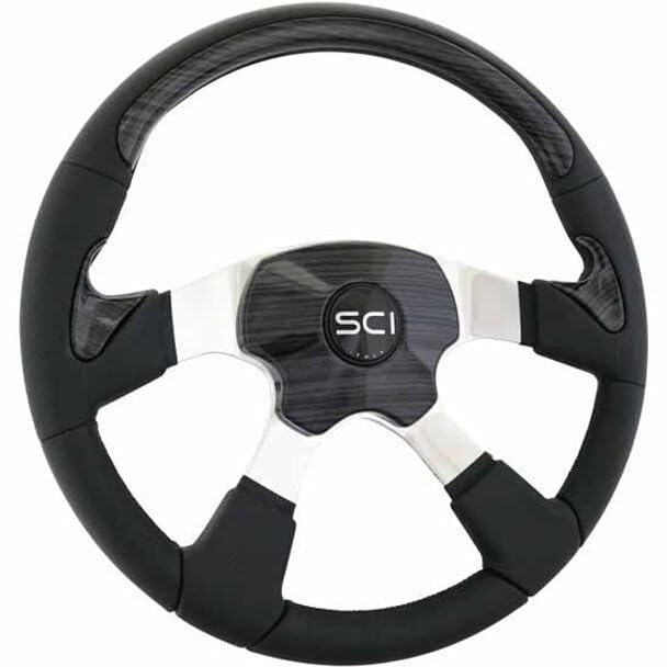 TP BLACK HUB ADAPTER for FREIGHTLINER COLUMBIA 120 GLIDER 2007 | INCH · LEATHER · TRAVELER · STEERING · WHEEL · KIT · WBLACK · POWDER-COATED ·