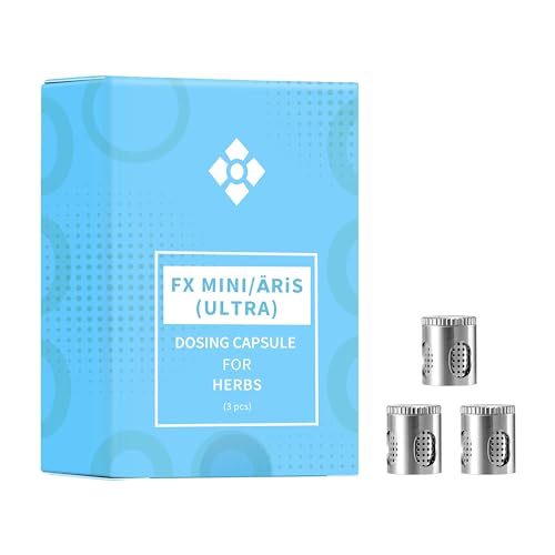 WOLKENKRAFT FX Mini (ULTRA) | ÄRiS (ULTRA) capsula dosatrice per erbe aromatiche | Set di 3 pezzi | Accessori originali di alta qualità per WOLKENKRAFT FX MINI (ULTRA) e ÄRiS (ULTRA) vaporizzatore