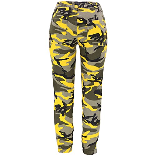 Women's Casual High Waisted Elastic Denim Pants Camouflage Skinny Jeans Comfy Wrinkle Free with Pockets3