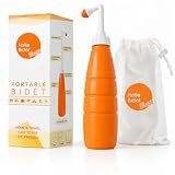 Hello Bidet Bottle | Bidet portatile da 400ml | Spruzzino per Igiene intima, viaggi, pulizia postpartum, bambini | Custodia lavabile inclusa | Comodo da trasportare