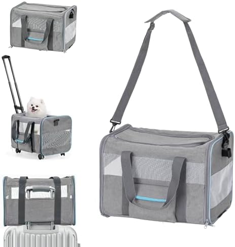 Pet Carrier for Small Pet, Cat Dog Carrier for Car Soft Sided Dog...
