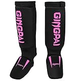 Combat Sports Washable MMA Elastic Cloth Shin&Instep Padded Guards, Premium Leg Protective Gear Guards&Pads - Ideal Shin Guard for Shin Protection, Wrestling, Sparring, Muay Thai, Kickboxing & Karate