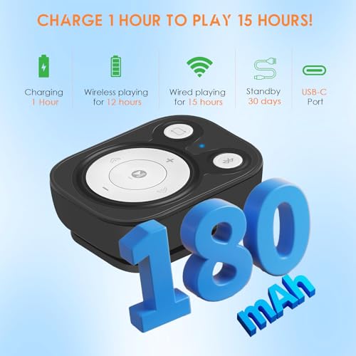 64GB Clip MP3 Player with Bluetooth 5.3: 15 Hrs Battery Mini Music Player, Earphones Included, 1000+ Songs Storage, No Phone Needed, Portable MP3 Players for Kids, Sports, Reading, Learning, Meetings - Thumbnail 6
