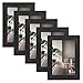 Produktbild Alishomtll Bilderrahmen Holz MDF 10x15 cm Vintage 5er Set Fotorahmen Holzrahmen Rahmen Schwarz für Mehrere Bilder