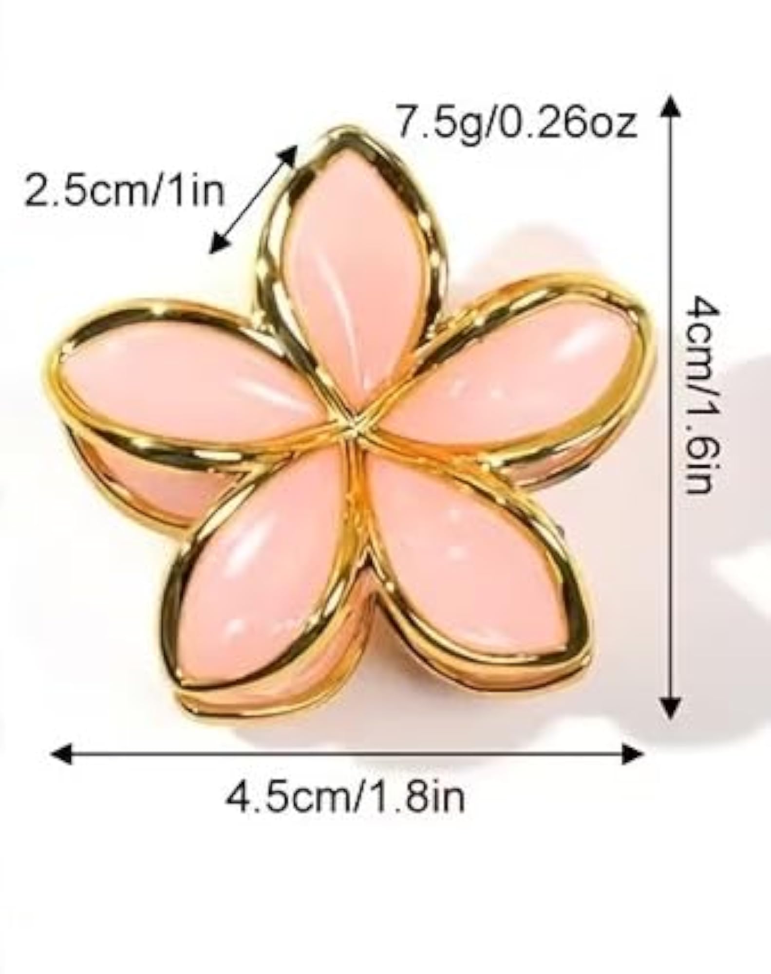 Plumeria Flower Hair Claw Clips Pack of 4