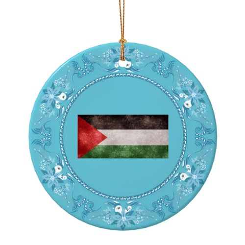 Flag of Palestine Round Ornament