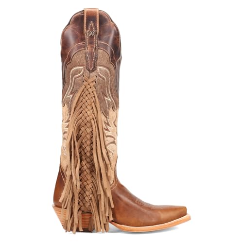 Dan Post Boots Womens Dayla Braided Fringe Snip Toe Pull ...