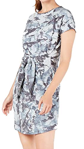 Ideology Womens Tie-Dye Tie Front Dress Blue Xs #TOP5