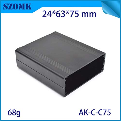Gimax 4 pcs, 246375mm separated enclosure electronics extrusion aluminum junction housing custom aluminum enclosure - (Color: black)
