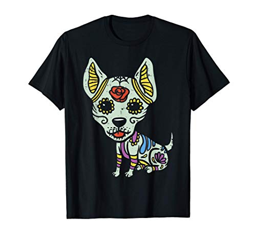 Cute Sugar Skull Chihuahua Shirt Cinco De Mayo Mexican Dog Camiseta